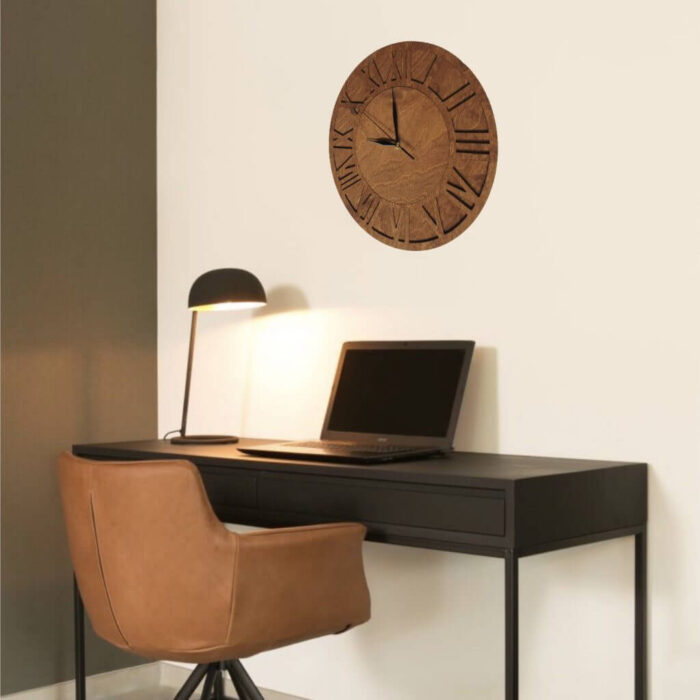 Drewniany zegar ścienny do pokoju lub biura | LosokaWood.com