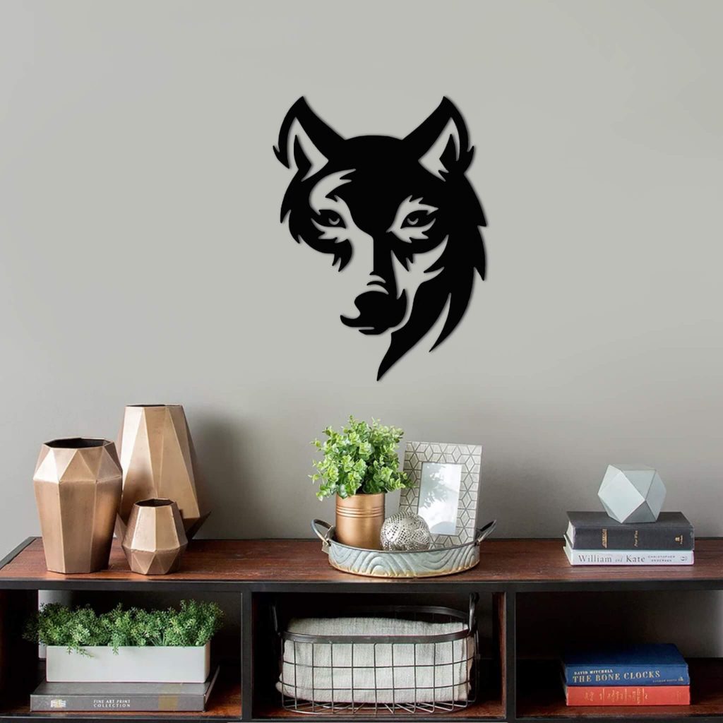 Drewniany obraz "Twarz wilka" na ścianę | LosokaWood.com