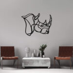 Drewniany obraz "Nosorożec" na ścianę | LosokaWood.com