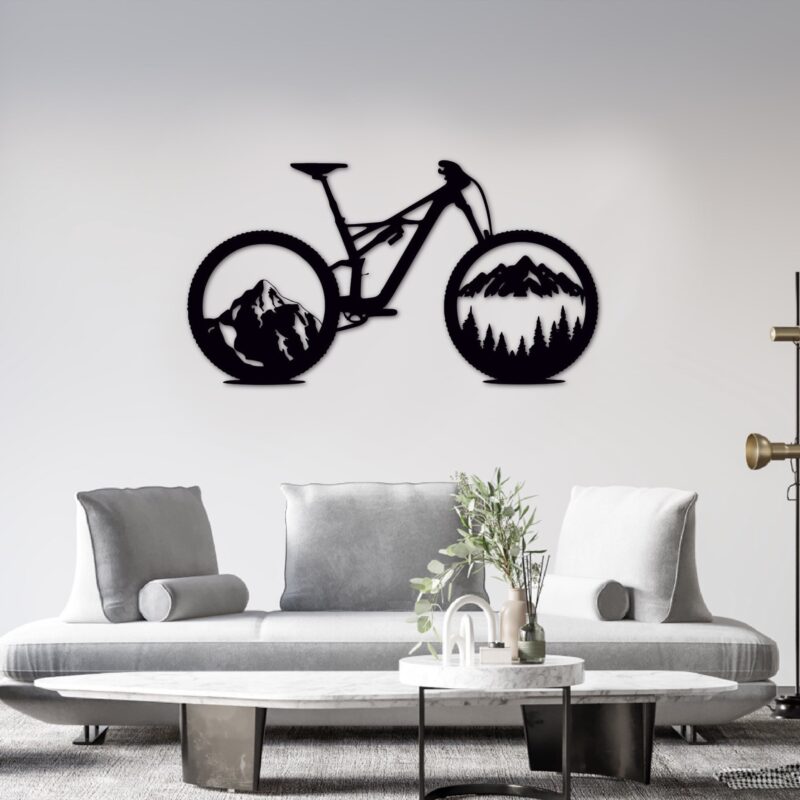 Drewniany obraz w kształcie roweru | LosokaWood.com