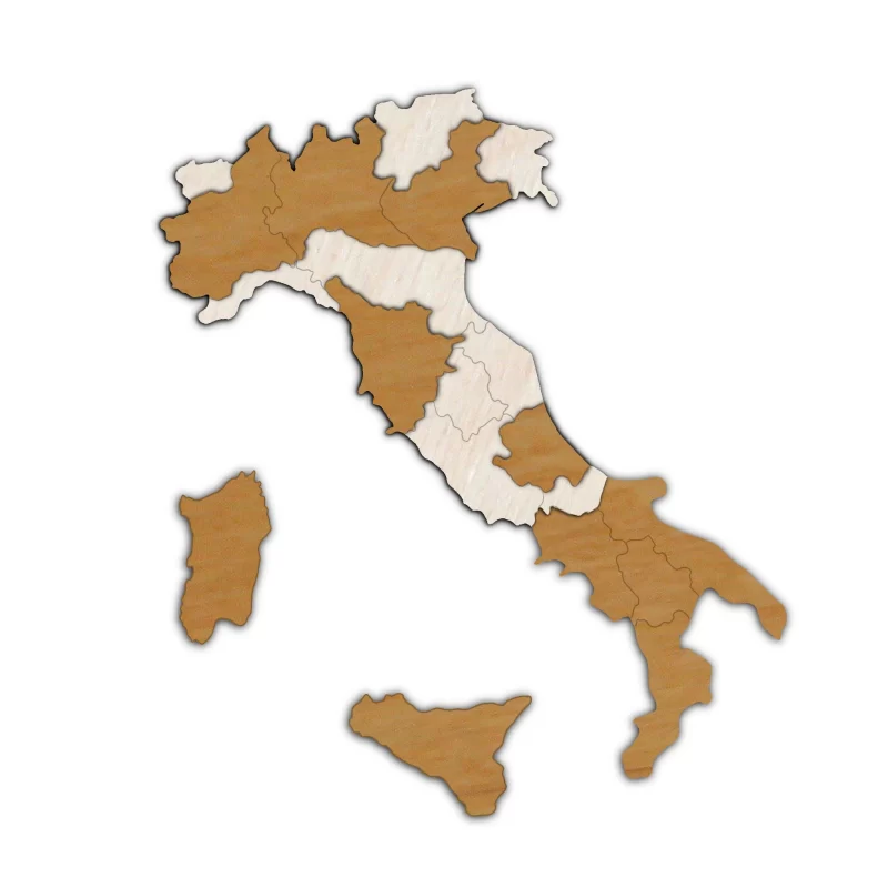 Drewniana mapa Włoch wzór nr 14