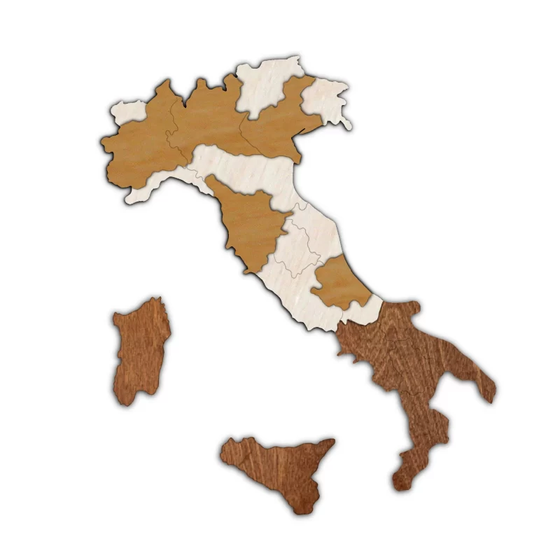 Drewniana mapa Włoch wzór nr 4