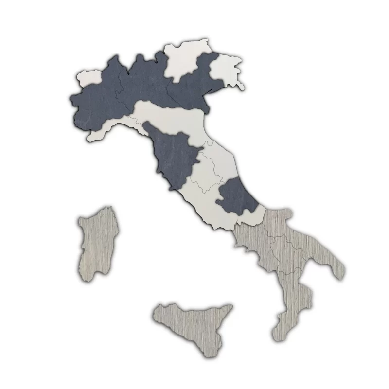 Drewniana mapa Włoch wzór nr 9